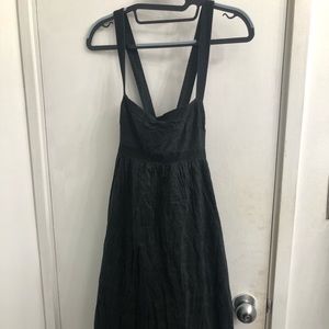 Textured silk black maxi dress JCrew